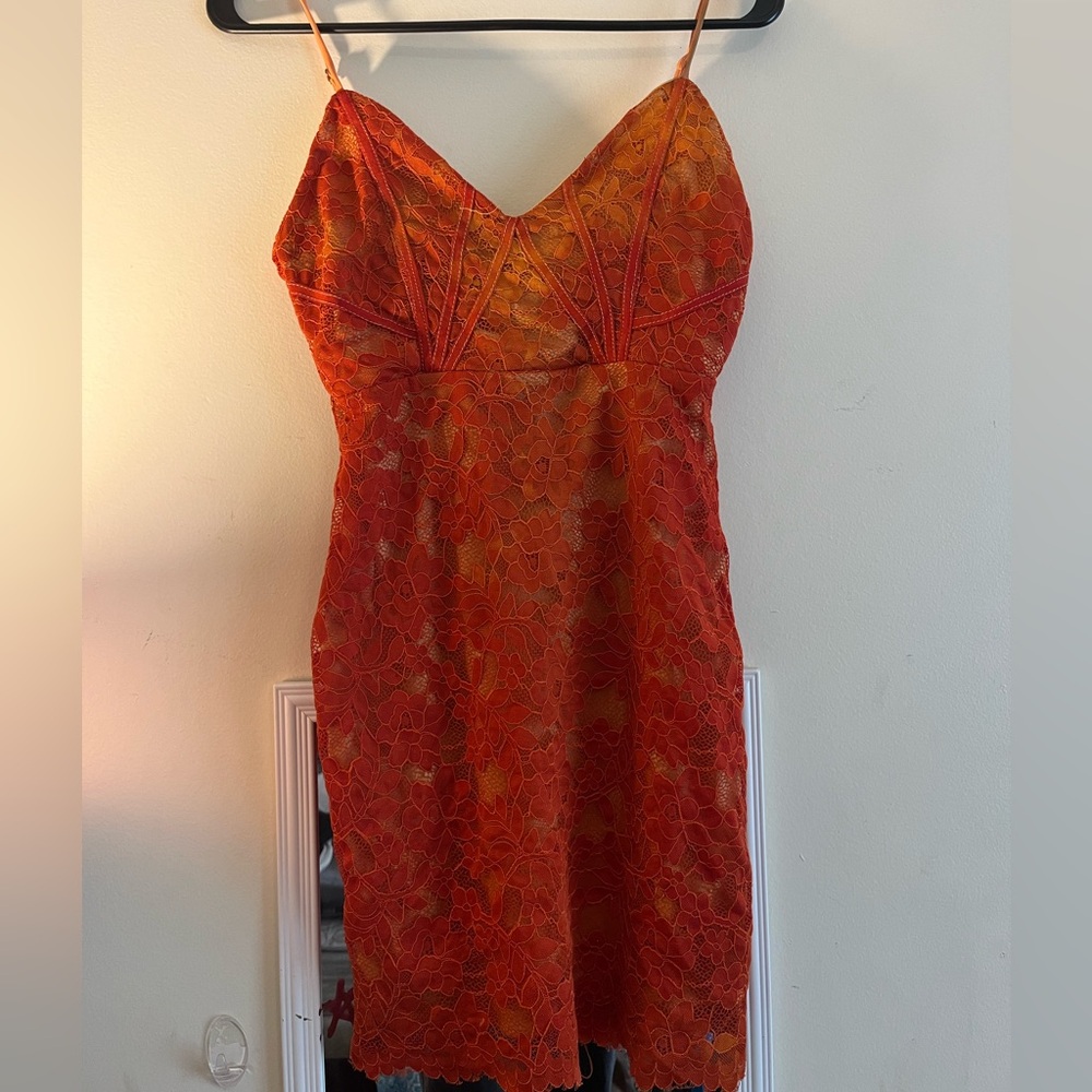 Windsor Orange Homecoming Formal Mini Dress Size S